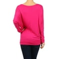 thumbnail image 4 of Moa Collection Women's Relaxed Fit Tunic Top Dolman Sleeve Knit Casual Style, 4 of 4