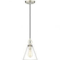 1 Light Pendant in Transitional Style-11.5 inches Tall and 8 inches Wide-Brushed Nickel Finish Bailey Street Home 372-Bel-4620022