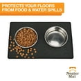 thumbnail image 3 of Neater Pets Neater Mat Waterproof Silicone Pet Water & Food Bowl Mat, Midnight Black, 16" x 10", 3 of 10