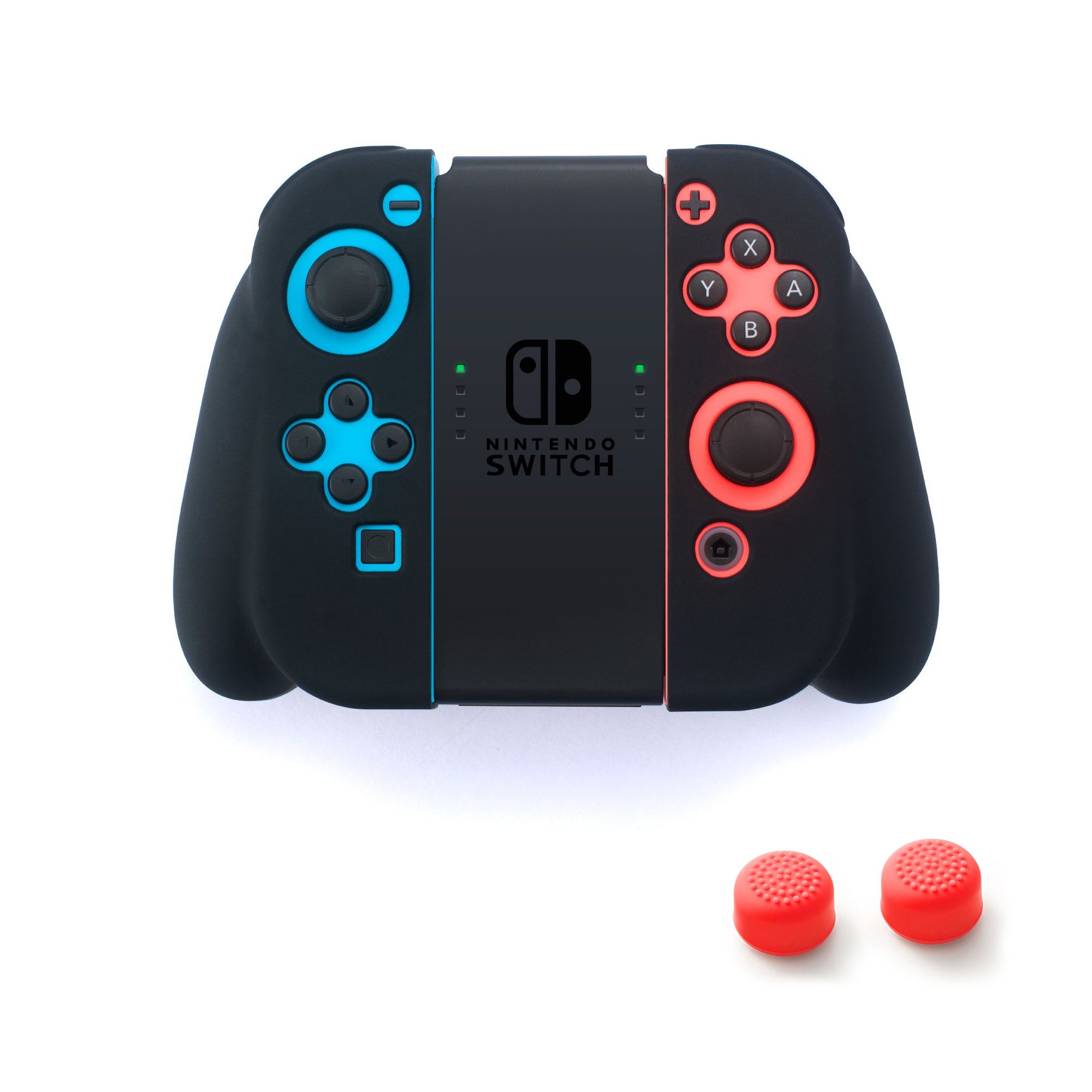 Nintendo Switch JoyCon Dock Grip Case, by Insten Black AntiSlip Non