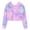Purple, variant on Toimothcn Toddler Baby Girls Tees Long Sleeve Casual Tie Dye Printed Cropped T Shirts Soft Loose Comfortable Tees 3-4 Years