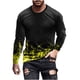 thumbnail image 2 of Blusas y camisas de manga larga con cuello redondo para hombre, blusas casuales de cuello redondo y manga larga, camisetas estampadas, blusas para hombre, 2 of 5
