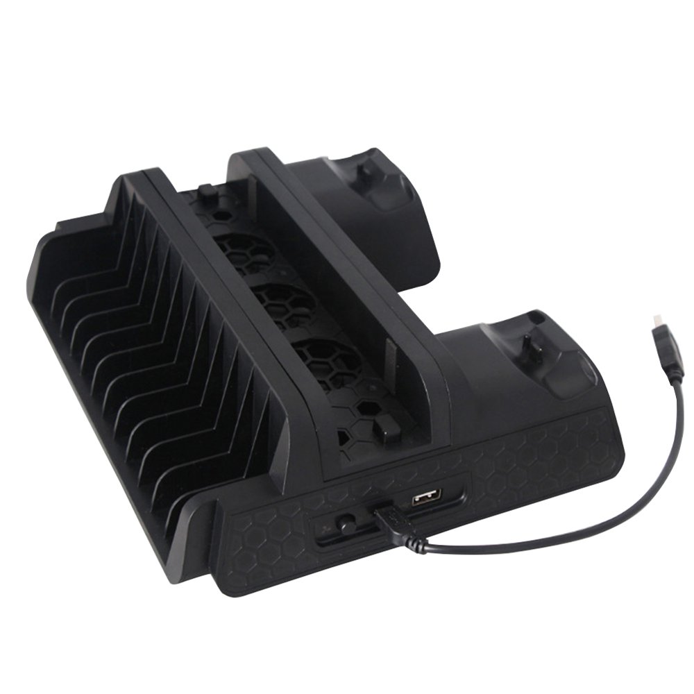 Multifunction Cooling Fan Charging Station for PS4 Console Controllers