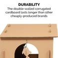 thumbnail image 3 of Furhaven Townhouse Multi-Level Cat Scratcher Hideout w/ Catnip - Cardboard Brown, One Size Townhouse Playground One Size Corrugated Scratcher, 3 of 8