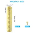 thumbnail image 2 of Uxcell Small Piano Hinge 2.6" x 0.6",90-Degree Jewelry Box Hinges with Screw, Gold 8 Pack, 2 of 7