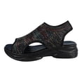 thumbnail image 6 of Rokment Women's Walking Sandals Lightweight Comfortable Mesh Cut-Out Open Toe Memory Foam Thick Sole Athletic Nursing Tennis Non Slip Work Sneakers Summer Shoes Multicolour Size 7, 6 of 7