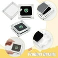 thumbnail image 3 of 4Pcs Acrylic Jewelry Storage Box with Top Lid Clear Gemstone Display Stand Square Jewelry Gift Case with Black Sponge Inside for Bare Stone Diamond Coins Painting Accessories 2.3x2.3x0.8 Inch, 3 of 7