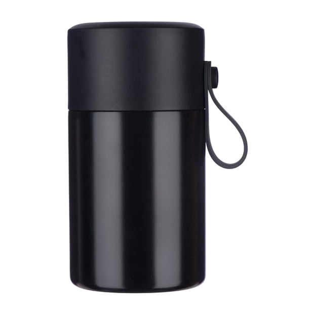 De Vacío De 560 Ml / Taza De Viaje Contenedor De Comida De Almuerzo De Acero Inoxidable + Negro Baoblaze Tarro de comida con tapa de asa