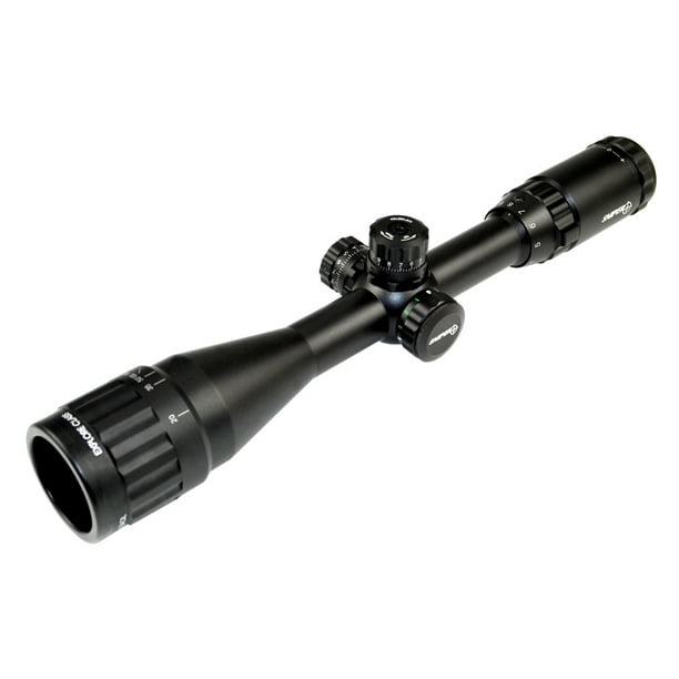 Sniper 3 9x40 Rifle Scope With Front Parallax Adjustment One Piece R G B Illumination Mil Dot Reticle Rings Batteries And Flip Up Lens Caps Included Walmart Com Walmart Com