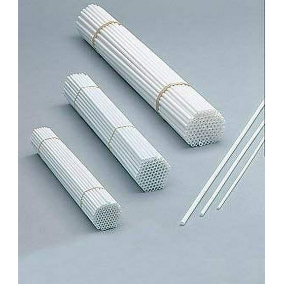 PMU Balloon Sticks 24in White (100/Pkg) Pkg/3