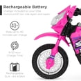 thumbnail image 6 of Best Choice Products 6V Kids Electric Battery Powered Ride On Motorcycle w/ Training Wheels, Lights, Music - Hot Pink, 6 of 8