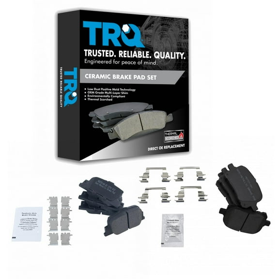 TRQ Front & Rear Premium Posi Semi-Metallic Disc Brake Pad Kit for Toyota Lexus BFA20258 Fits select: 2000-2001 TOYOTA CAMRY, 2000-2001 LEXUS ES
