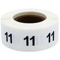 thumbnail image 1 of Circle Dot Number 11 Stickers | 0.75" Inch Round | 500 Pack, 1 of 3