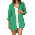 thumbnail image 1 of Tops de mujer Camisa de manga larga de un solo pecho Tops Blusa de camisa de solapa suelta Fridja  czfsfas6412, 1 of 4