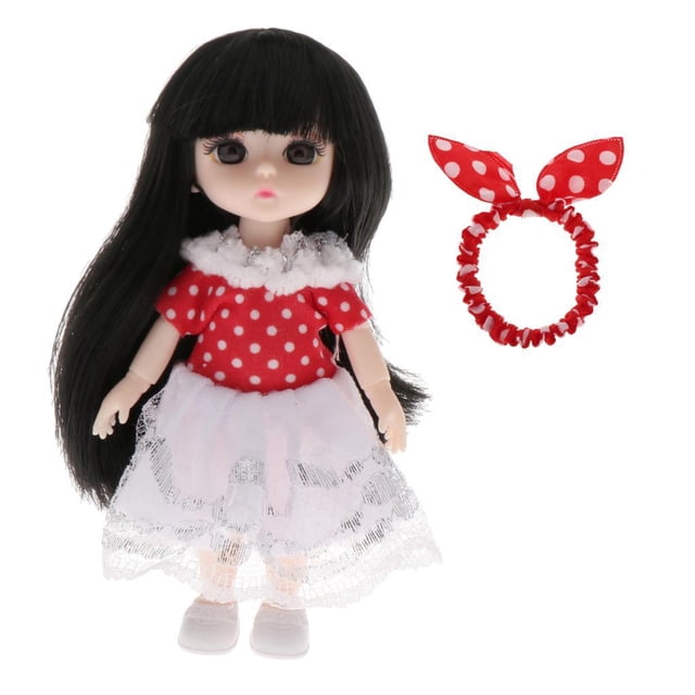 16cm Doll Jointed Ojos Maquilje Vestido Pelucas Zapatos Zulema Muñeca bjd de 16cm