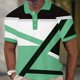 thumbnail image 2 of Camisas de Manga Larga para Hombres Impresos Girar Hacia Abajo Botones de Cuello Lateral Dividido, Casual Camiseta Blusa para Hombres, 2 of 4