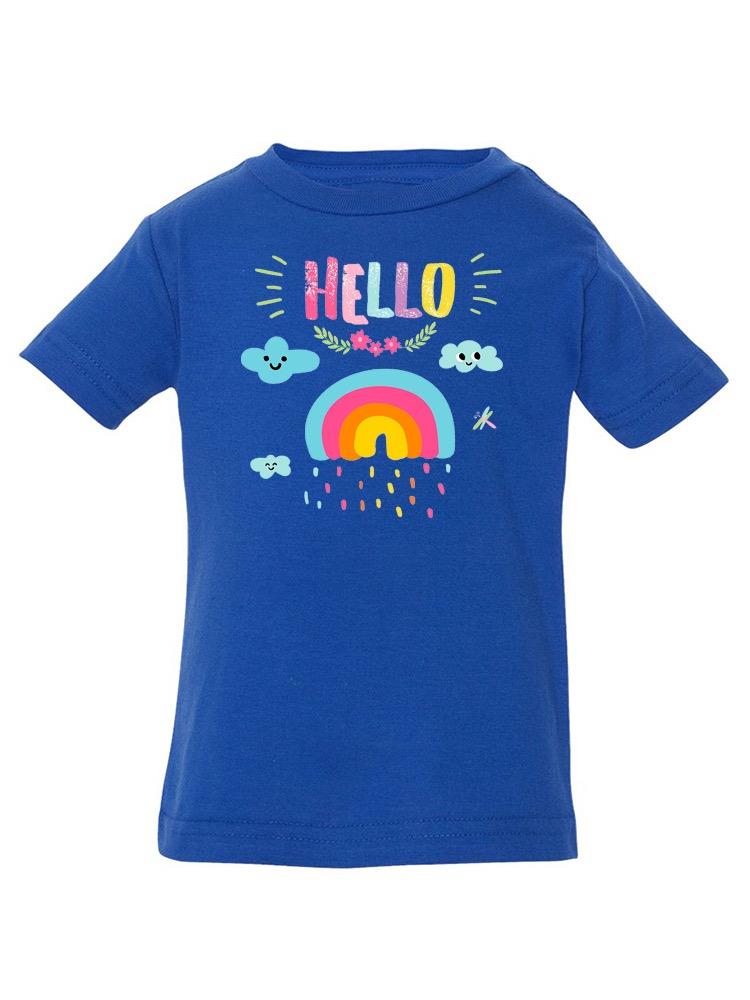 Hello Rainbow And Clouds T-shirt Baby's 