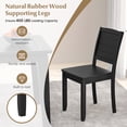 thumbnail image 4 of Giantex Wooden Dining Chair Set of 2, Rubber Wood Leg Armless Kitchen Chairs,  Farmhouse Diner Chairs, Black, 4 of 6