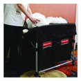 thumbnail image 4 of Two-Compartment Collapsible X-Cart, Synthetic Fabric, 2.49 cu ft Bins, 24.1" x 35.7" x 34", Black/Si | Bundle of 2, 4 of 5