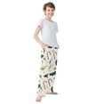 thumbnail image 3 of FORMRS Boys Pajama Pants with Pockets Size 6-8Y Kids Lounge Sleep Bottoms, White Christmas Holly, 3 of 8