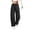 CB42_Black, variant on Cargo Pants Women Quick Dry Hiking Pants with Pockets Casual Elastic Waist Lightweight Solid Color Joggers Khaki 2XL