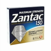 Zantac 150mg Maximum Strength Ranitidine Acid Reducer Tablets, 8ct