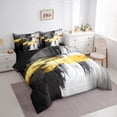thumbnail image 3 of Homewish Vintage Aesthetic Twin Bedding Sets 7-Piece for Teens Boys Girls,Abstract Artwork Bedding Comforter Set Microfiber,Black Golden Grey Breathable Sheet Sets,Luxury Bedroom Decor,Reversible, 3 of 8