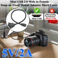 thumbnail image 2 of Adaptador QIANRENON Mini USB macho a hembra 30 cm 480 Mbps 5V2A, 2 of 6