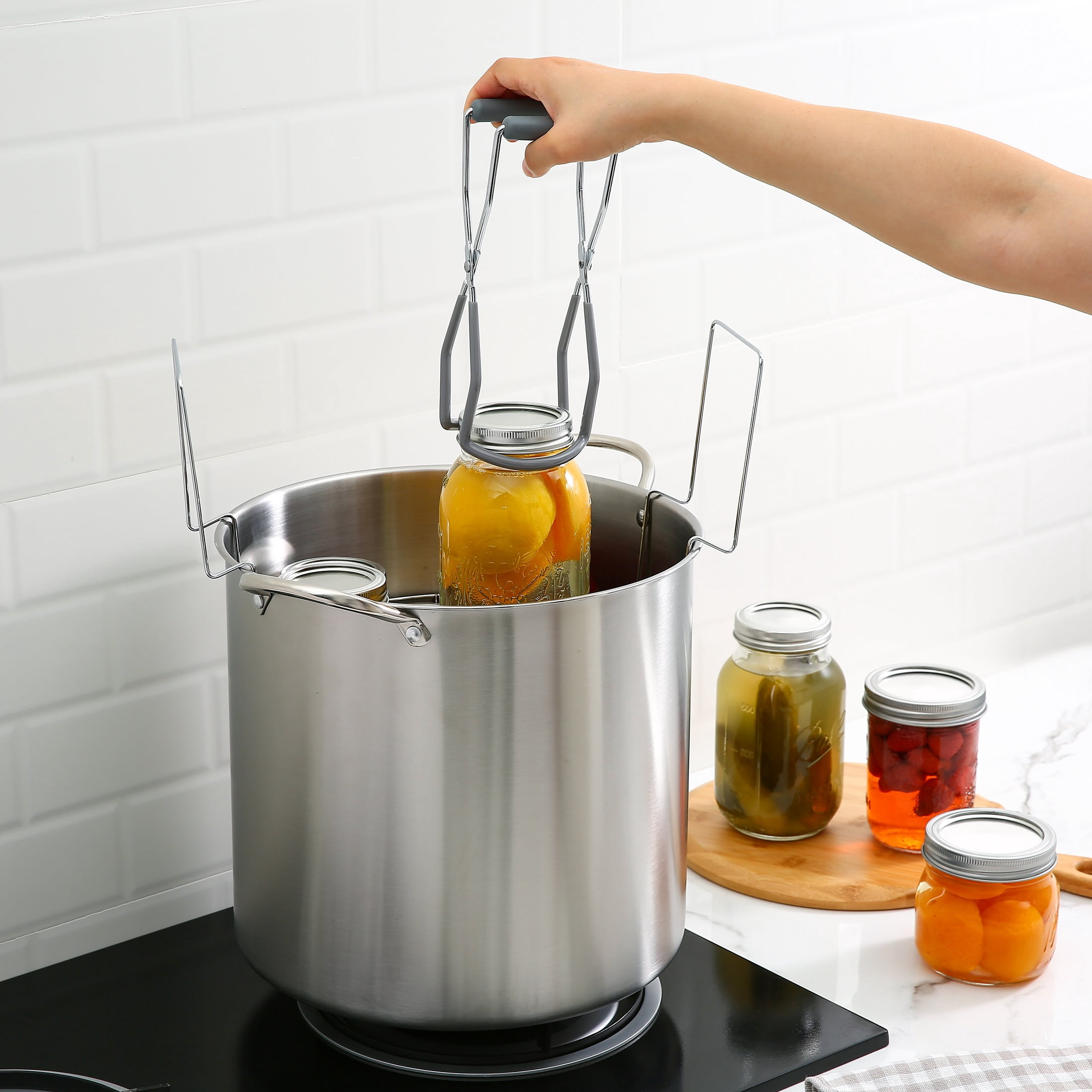 Mainstays Stainless Steel Canning Jar Lifter Tongs with Secure Grip Handles