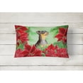 thumbnail image 2 of Miniature Pinscher #2 Poinsettas Canvas Fabric Decorative Pillow, 2 of 3