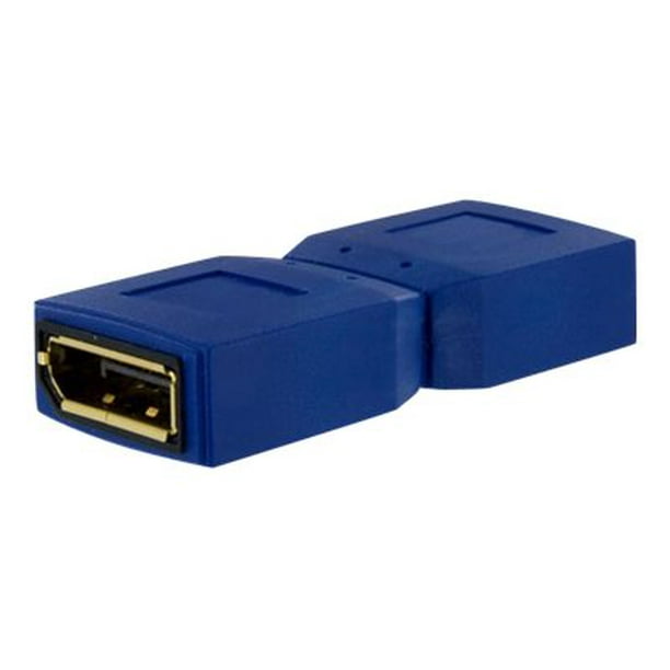 StarTech.com DisplayPort Gender Changer - F/F - Changeur de Genre DisplayPort - DisplayPort (F) vers DisplayPort (F) - Verrouillé - Bleu - pour P/N: DP2MDPMF3, DP2MDPMF6IN
