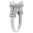 thumbnail image 3 of 14K White Gold Natural London Blue Topaz Ring Octagon 8x6mm Diamond Accent, size 5.5, 3 of 4