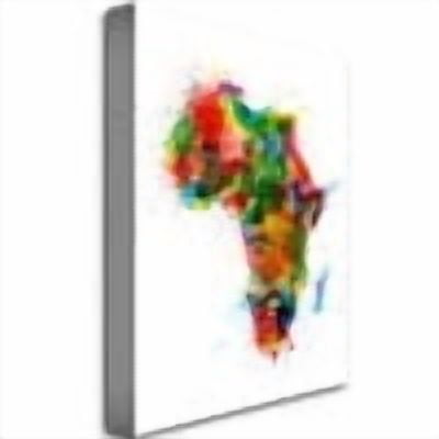 Trademark Art "Africa    Paint Splashes" Canvas Art by Michael Tompsett