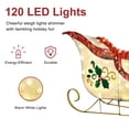 thumbnail image 2 of 32" Pre-Lit Outdoor Sleigh Christmas Holiday Décor with 120 Warm White Twinkling LED Lights, 2 of 7