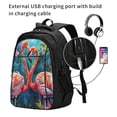 thumbnail image 2 of Daiia Romantic Flamingo Pair Pattern USB Charging Backpack for Men and Women, Anti-Theft Backpack,Travel Backpack,School Backpack,College Backpack,Laptop Backpack, 2 of 7
