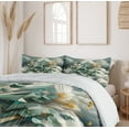 thumbnail image 2 of Ambesonne Eucalyptus Leaves Duvet Cover Set, Rhombus Clouds, Calking, Grey Teal Earth Yellow, 2 of 5