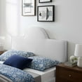 thumbnail image 2 of Headboard, King Size, Velvet, White, Modern Contemporary Urban Design, Bedroom Master Guest Suite, 2 of 7