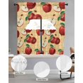 thumbnail image 2 of Farmhouse Apples Swag Curtains for Living Room/Bedroom Windows, Country Tropical Fruits Watercolor Kitchen Curtains and Valances Set 36 Inch Length, Light Filtering Swags Valance Curtain Panels, 2 of 5