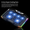 thumbnail image 2 of Gaming Laptop Cooling Pad with Cooling Fans Laptop Fan Cooling Pad for Laptop RGB Computer Cooler Stand with Height Adjustable Two USB Port Phone Stand, 2 of 8
