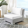thumbnail image 2 of Lounge Chair, Sunbrella, Rattan, Wicker, Light Grey Gray White, Modern Contemporary Urban Design, Outdoor Patio Balcony Cafe Bistro Garden Furniture Hotel Hospitality, 2 of 9