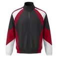 thumbnail image 3 of Men's Color Block Zip Up Windbreaker Jacket Stand Collar Active Sport Coat Oxford Cloth with Pockets for Casual Daily Wear Travel Fall Winter, Red, XXL, 3 of 4