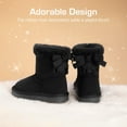 thumbnail image 2 of BURUDANI Girls Boots Kids Winter Warm Snow Ankle Bow Boots for Toddler/Little Kid, 2 of 6