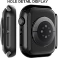 thumbnail image 4 of Yanonmyfd  2 Piezas Funda para Apple Watch Series 6/5/4/SE 3/SE 2/SE 40mm Protector Pantalla Vidrio Templado Incorporado,HD Protección Completa PC Dura Estuche Protective Case,Negro,40mm, 4 of 46
