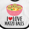 thumbnail image 4 of Inktastic I Love Matzo Balls Boys or Girls Baby Bib, 4 of 4
