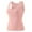 Pink, variant on Bovxnpu Women's Pajama Tops Sleep Shirt, Women's Thermal Shirt Fall Winter Cotton Trimmed Round Neck Warm Suspender Vest Sleeveless Base Layer for Underwear Sleepwear Loungewear