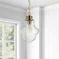 thumbnail image 2 of Henn & Hart PD0461 Annie Brass & Seeded Glass Pendant, 2 of 14