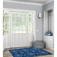 thumbnail image 4 of Simon 3' x 5' Washable Accent Rug, Blue and Ivory, 4 of 7