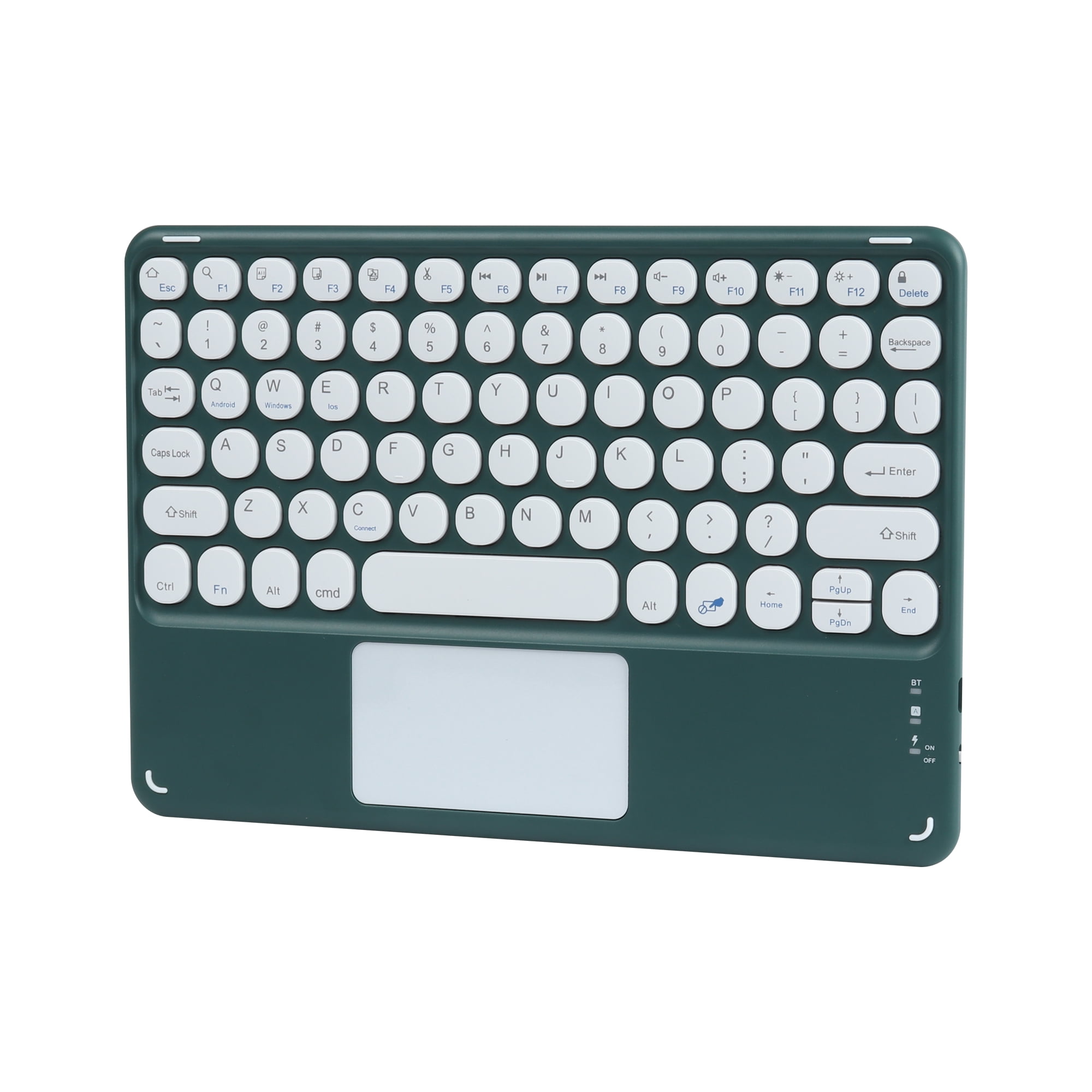 PloutoRich 10 inch Bluetooth Keyboard with Touchpad, 78 Keys Magnetic Wireless Keyboard, Ultra-Slim Rechargeable Wireless Keyboard for Laptop Tablet PC Computer
