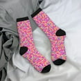 thumbnail image 5 of Rateoe Colorful Donuts 1 for Women Casual Calf Socks - Cute Crew Socks - Thin Soft Above Ankle Socks Size 5-11, 5 of 6