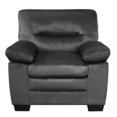 thumbnail image 6 of Dark Gray Upholstered Chair For Living - 100% Fabric, Stylish Modern In Color Attached Cushions, Comfortable Seat, 6 of 6